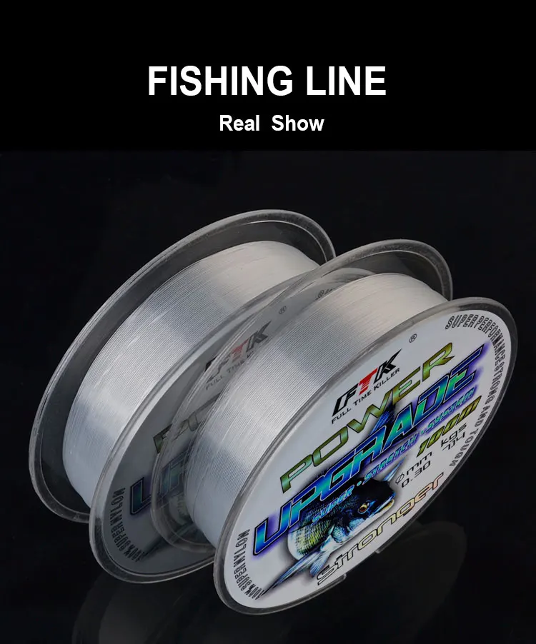 FTK Super Nylon Angelschnur 100M Leistungsstarke und Robuste Schnur 4.136LB-34.32LB für Barsch- und Karpfenangeln Zubehör – Detail 12