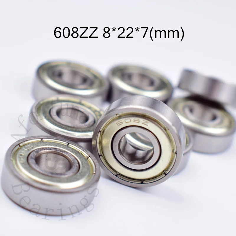 

608ZZ Bearing 10pcs 8*22*7(mm) free shipping chrome steel Metal Sealed High speed Mechanical equipment parts