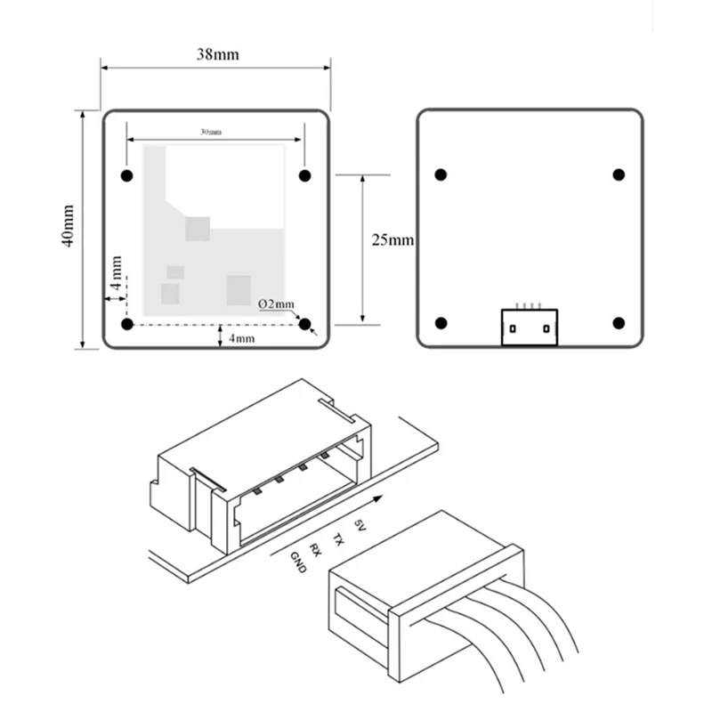 New LD6002H 60G Infant Breathing And Heartbeat Detection Radar Module Non-Contact Intelligent Monitoring