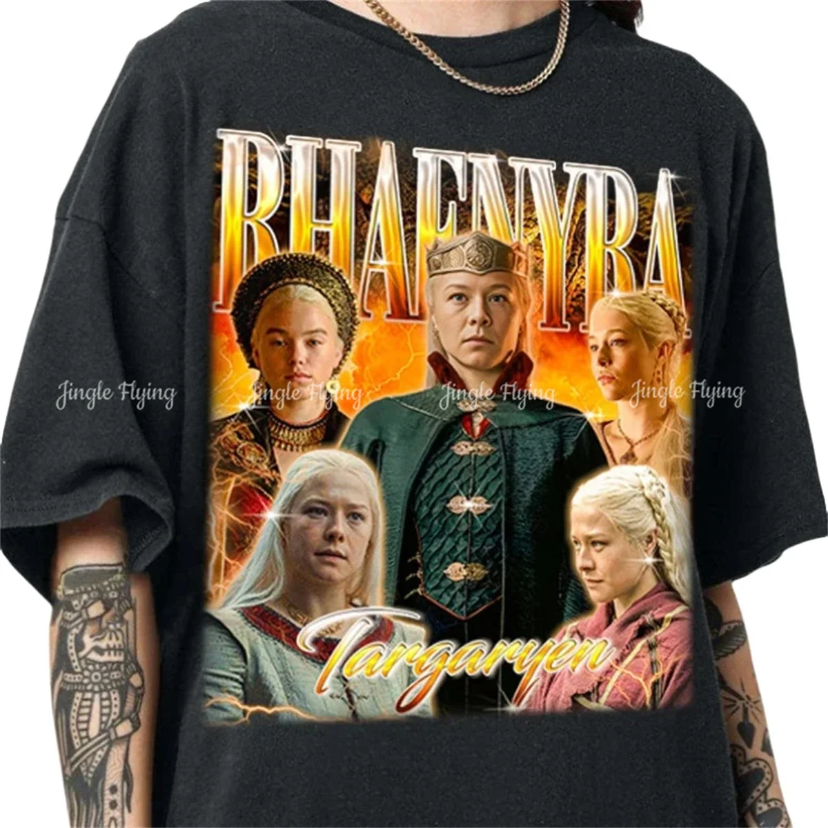 Retro 90s Booottleg Unisex Tshirt Rhaenyra Targaryeenn Shirt Tv Show Character Tee