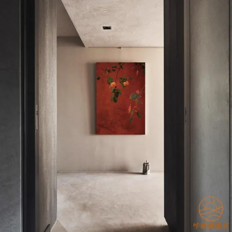 

New Chinese decorative painting restaurant wabi sandy wind good luck B & B tea room entrance atmosphere wall painting