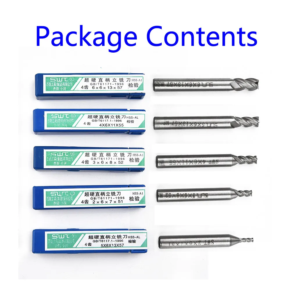 

Cutting End Mill Accessories Silver Milling Cutter Drilling Bits Engraving Spiral Router Replacement Chip breaker