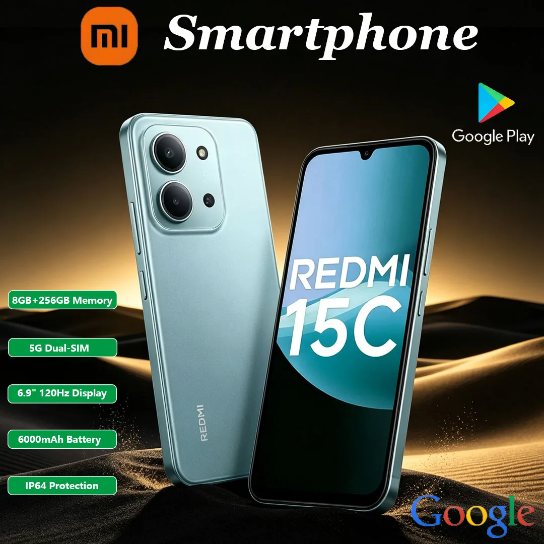 Xiaomi New Xiaomi Redmi 15C 5G Dual-SIM Mobile Phone 6000mAh Large Battery 120Hz High Refresh Rate Screen Android Gaming Smartphone - Aliexpress Deal