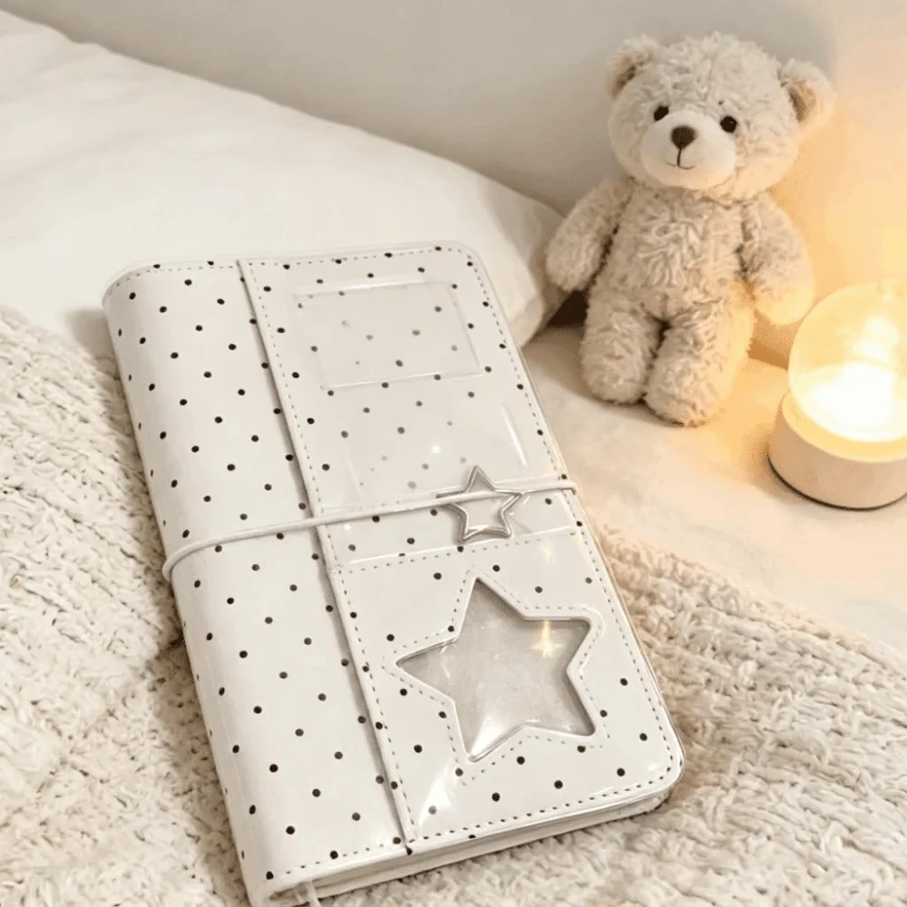 Polka Dot Hand Account Cover Shell Cloth Binder Twill Texture A6 Binder Planner Shell Simple Premium Quality