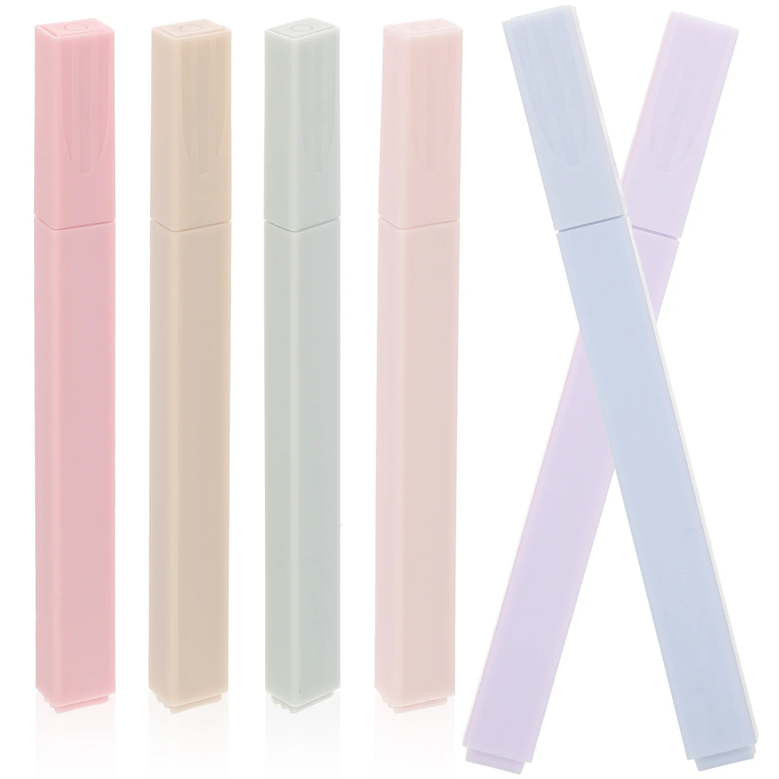 

6pcs Highlighter Pens Multifunctional Dry Erase Markers Compact School Supplies Portable Notebook Accessories