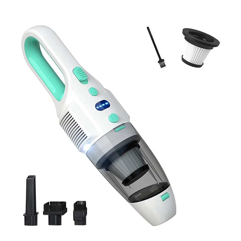 

Handheld Vacuum Cordless, Rechargeable Hand Vacuum, Mini Car Vacuum Cleaner With LED Lights, US Plug