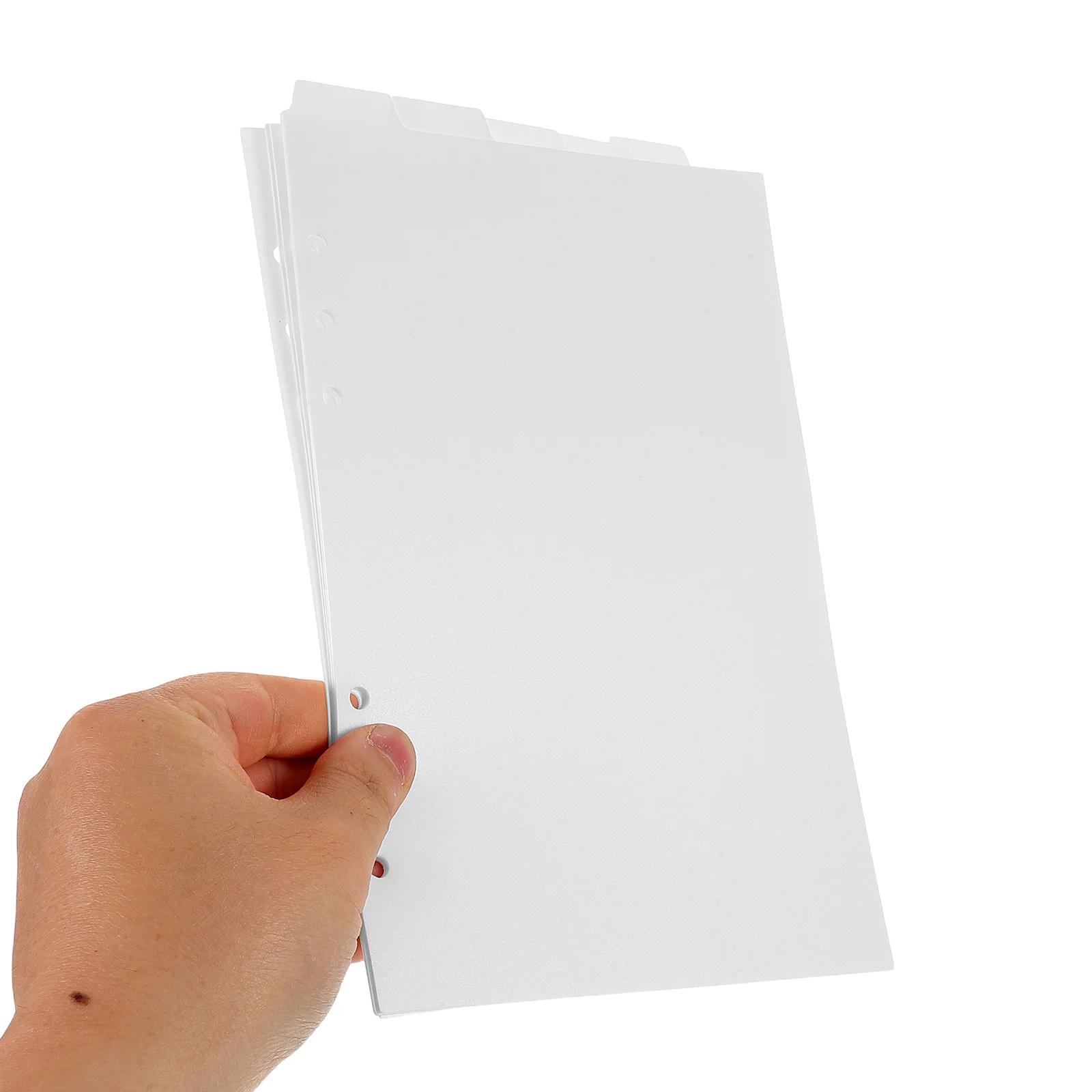 

25pcs A5 Portable Binder Dividers Pp Plastic Index Dividers For Office School Home Removable Loose Leaf Pages With