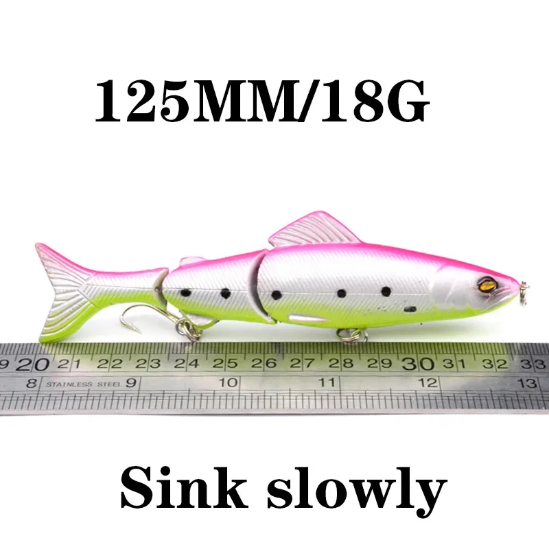 1 Pc Multi Jointed Hard Bait 12.5cm 18g Fishing Lure Lifelike Joint Bait Wobblers Sinking Swimbait Fishing Lure Crankbait