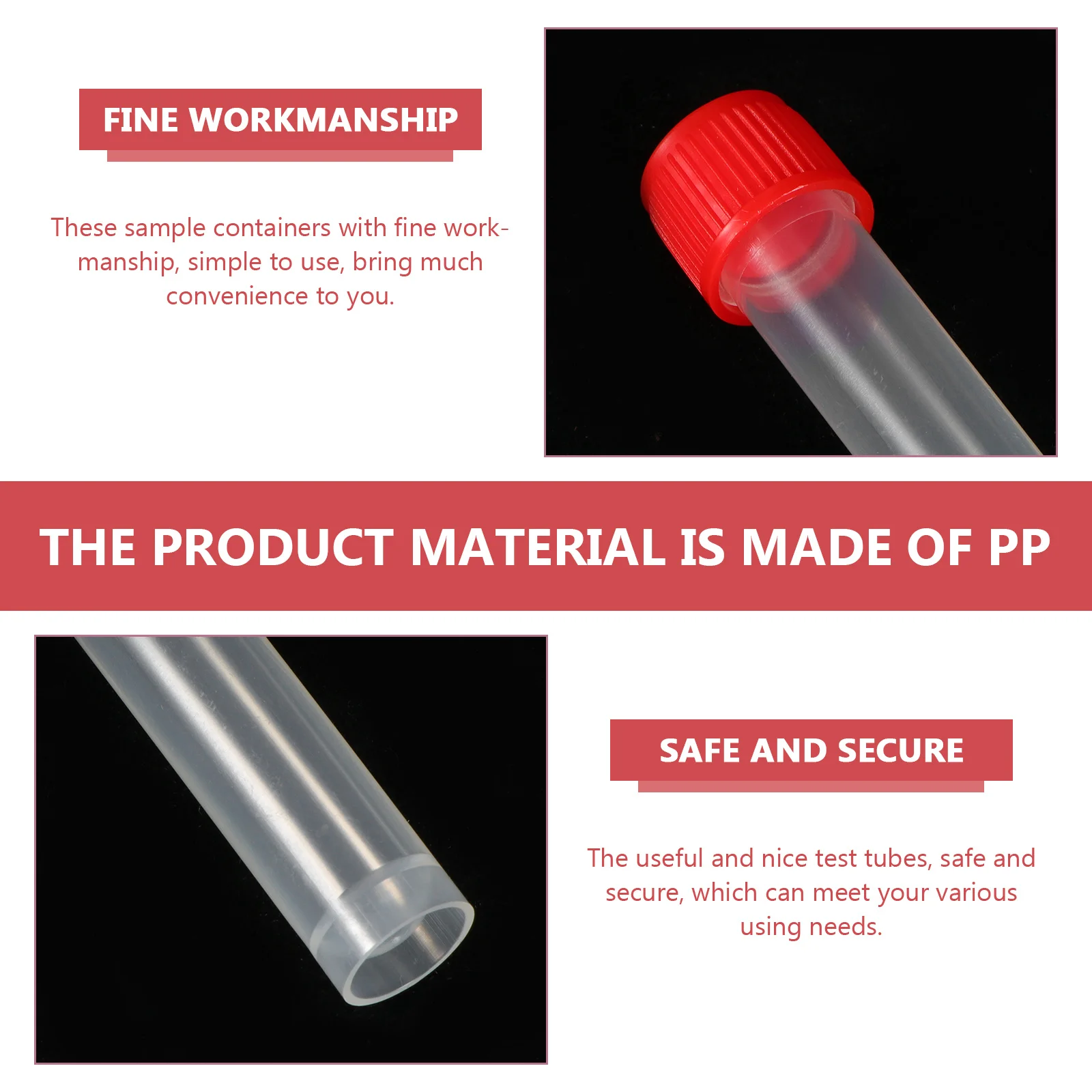 10Pcs Medical Sample Tube Disposable Testing Specimen Tube for Nasal Swabs Sample Storage Specimen Container