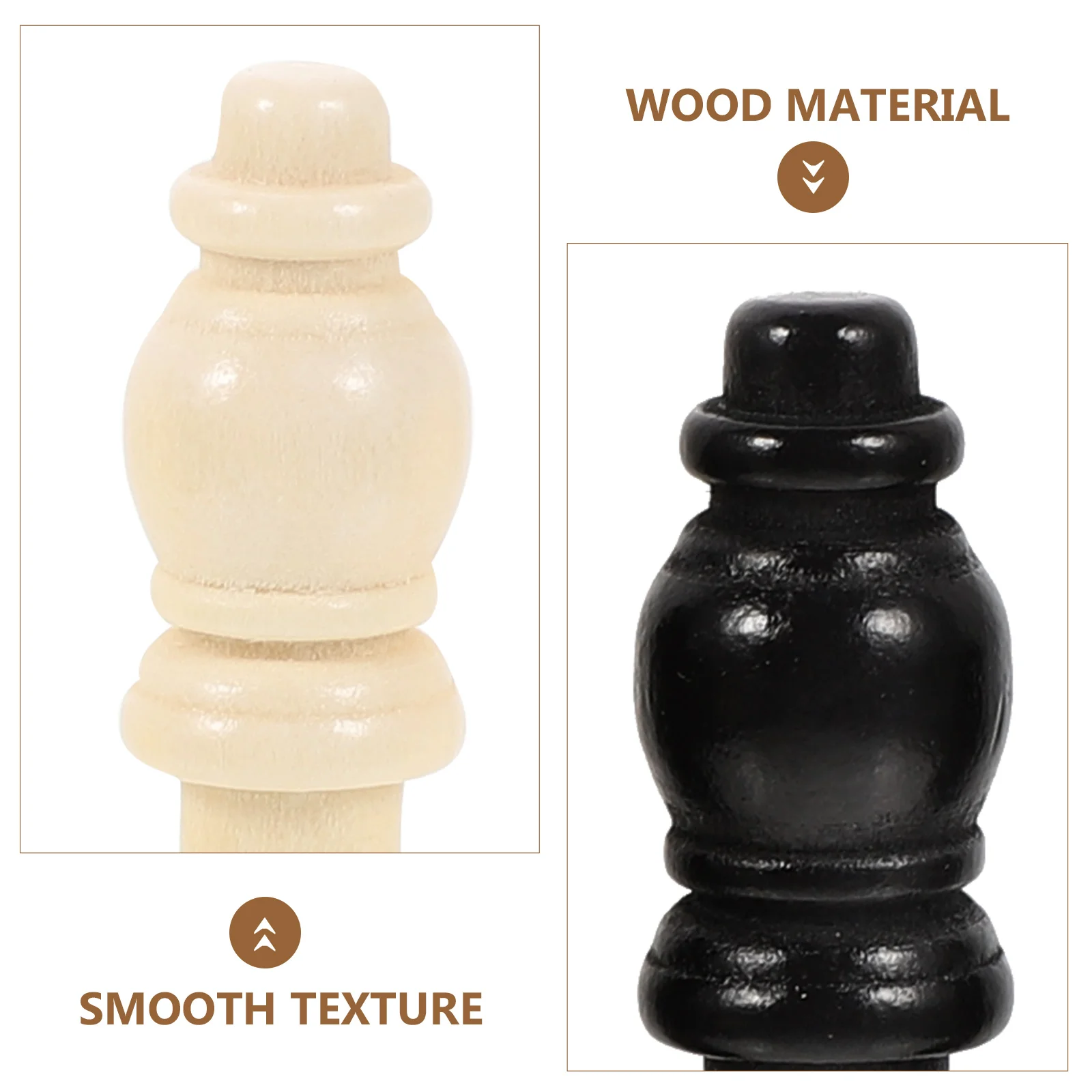 2 Sets Chess Pieces Mini Accessories International Standard Chessboard Wood Game Travel
