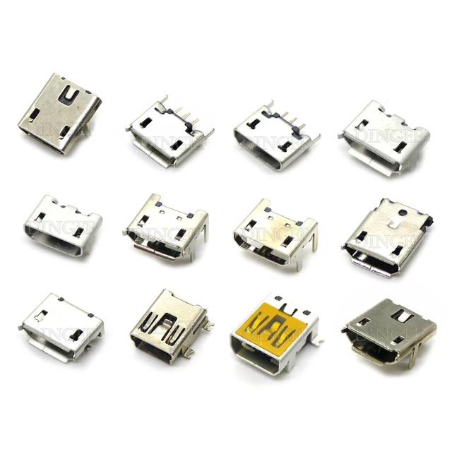 20 SZTUK 5-pinowe 10-pinowe złącze wtykowe SMT Micro USB typu B żeńskie 12 modeli złącze wtykowe SMD DIP