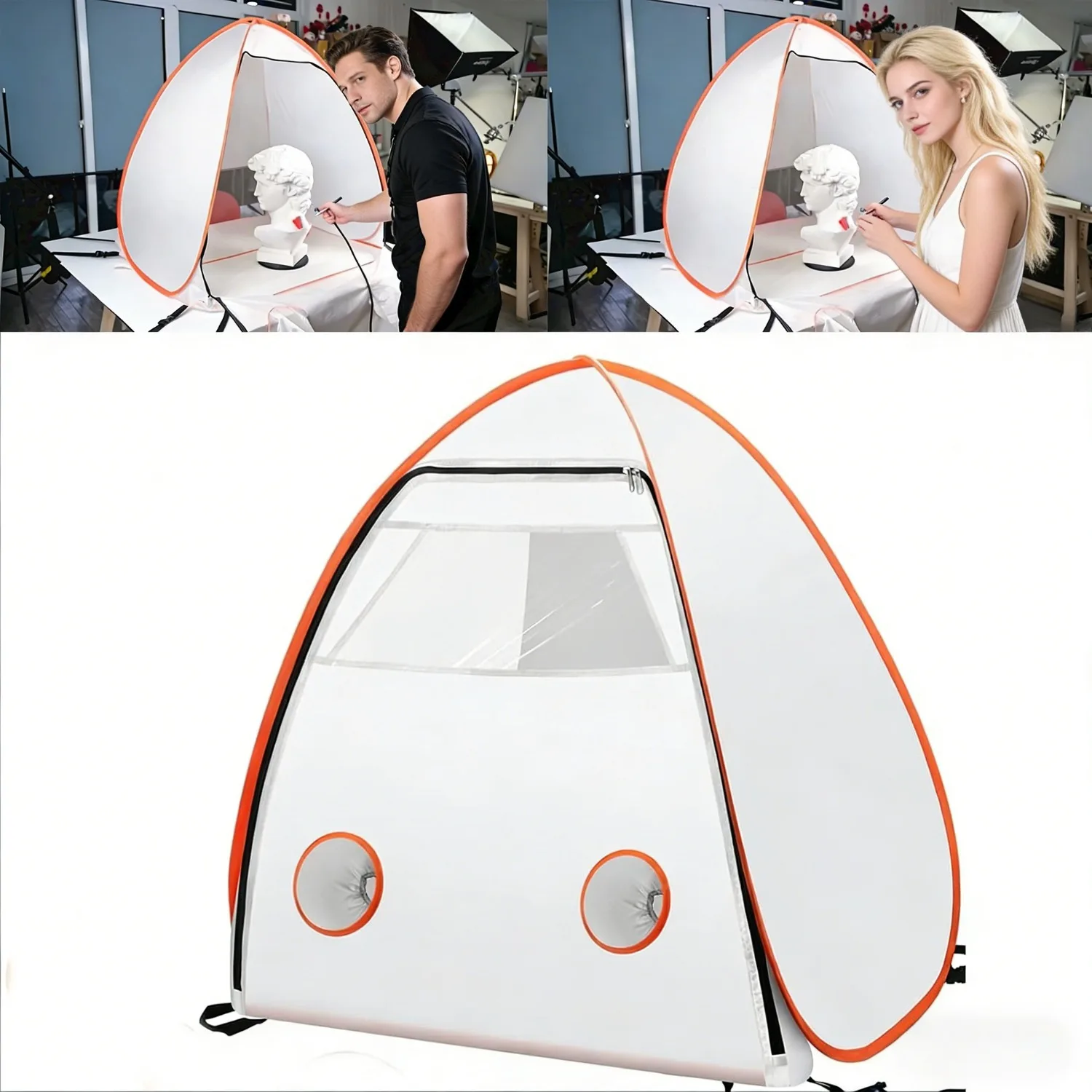 

1pc Portable Pop-Up Spray Paint Booth Tent Foldable Spray Shelter for Furniture Auto Parts & Crafts