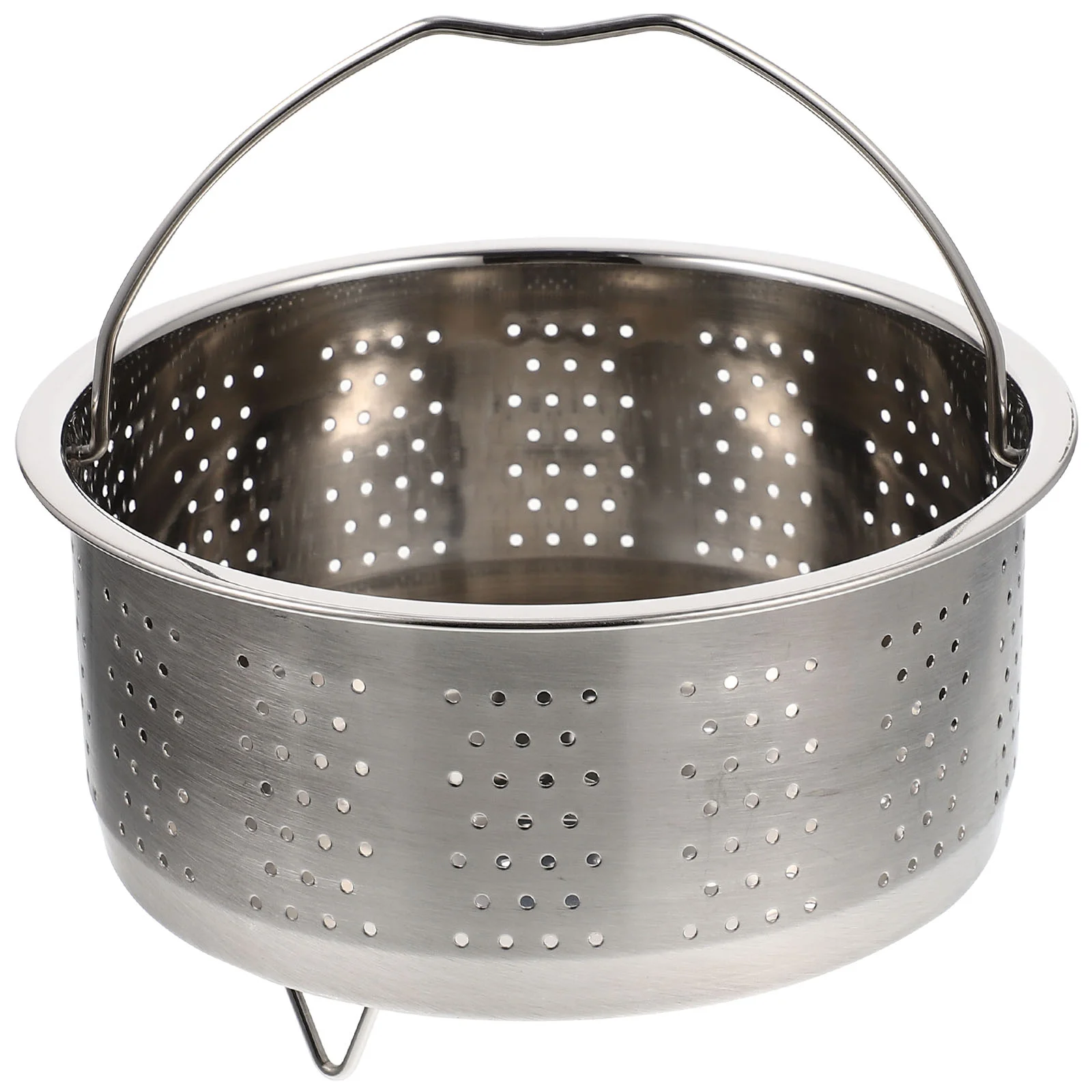 Stainless Colander Steamer Pot Steel Vegetables Food Basket Steaming Rack Drainable