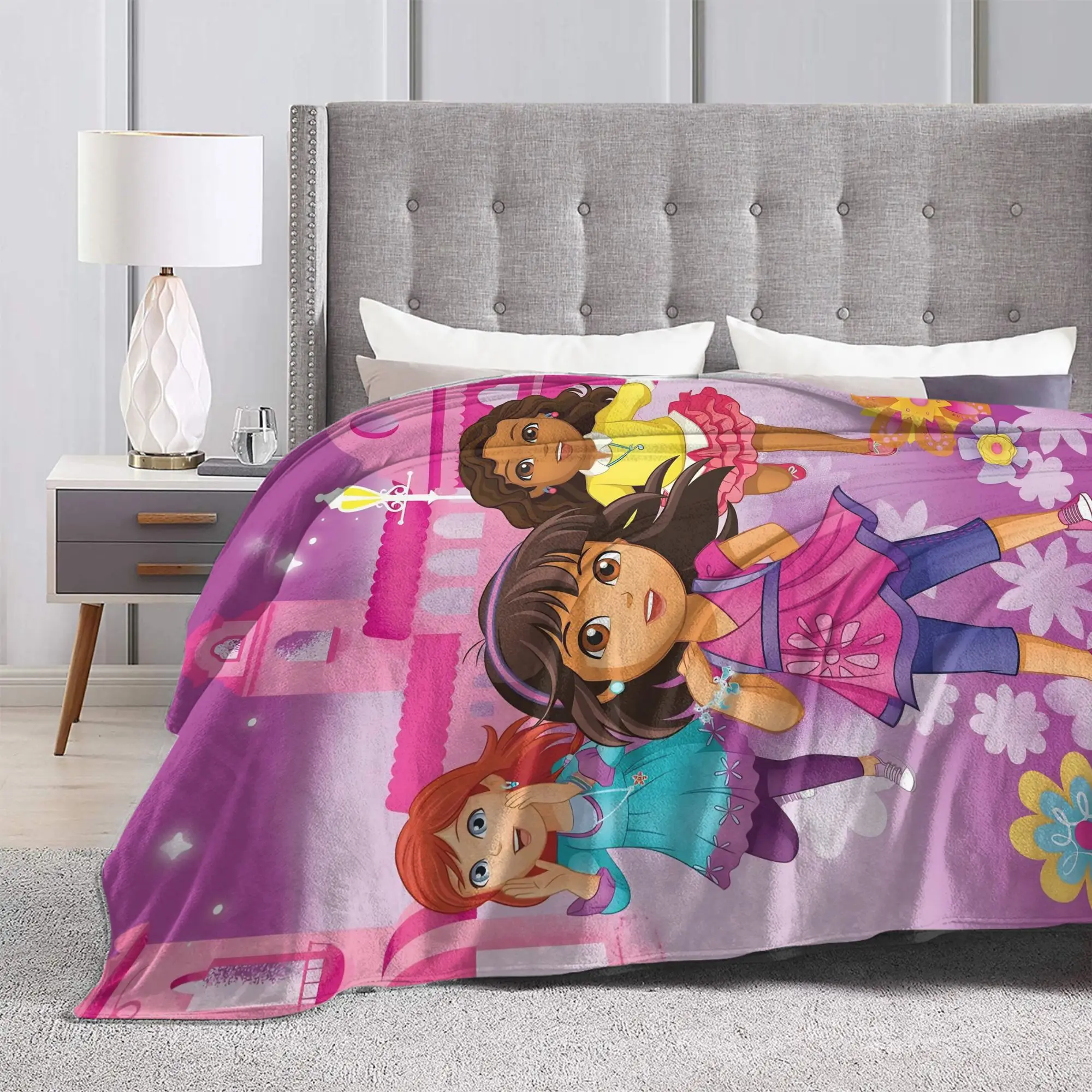 البطانيات الدافئة نزهة دوراس اكسبلورر الفراش يلقي الفانيلا المفرش للمنزل ديكور الجدة غطاء سرير أريكة #3