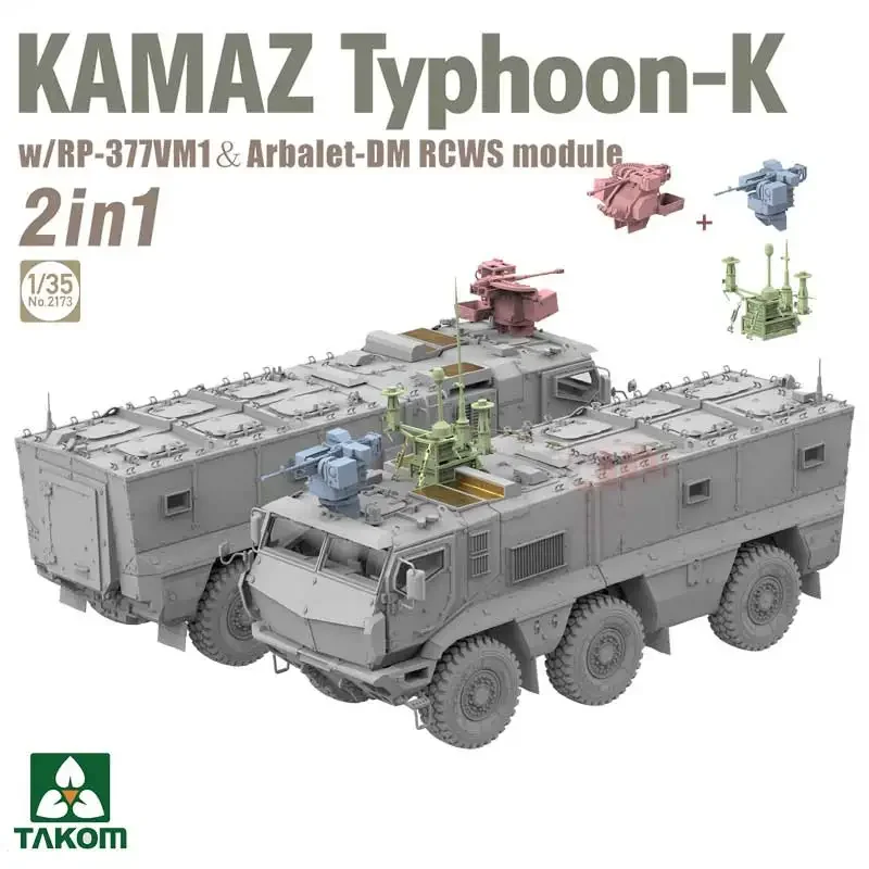 TAKOM Assembled Model Kit 2173 KAMAZ Typhoon-K with RP-377VM1 & Arbalet-DM RCWS module 1/35