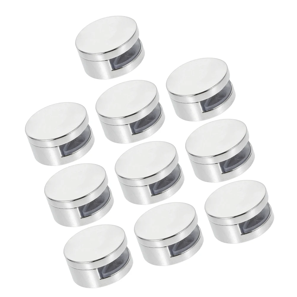 

10Pcs Heavy Duty Mirror Clips Zinc Alloy Glass Clamp for Wall Mounting Frameless Mirror Bathroom Glass Holder Hardware