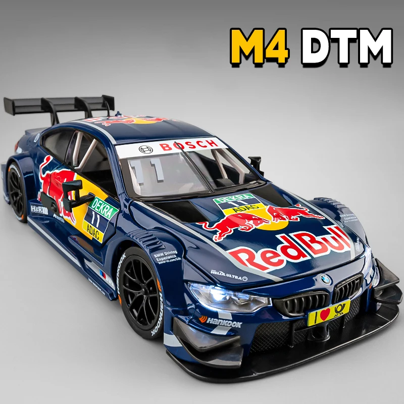 NEW 1:24 BMW M4 GT3 Red Bull M6 BMW CSL Alloy Car Diecasts & Toy Vehicles Car Model Sound and light Car Toys For Kids Gifts