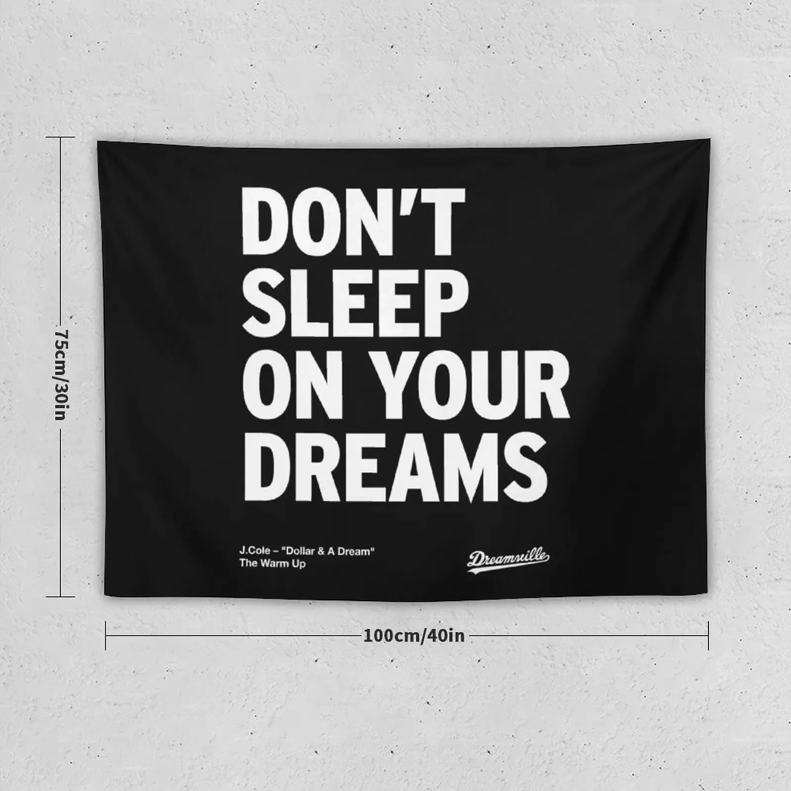 J Cole – Don't Sleep On Your Dreams Tapestry Aesthetic Room Decor Korean Decoration Bedroom Aesthetic Decoration Tapestry