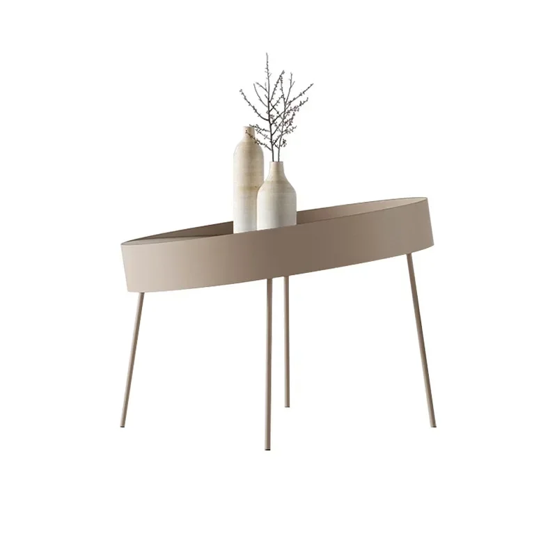 Simple modern metal living room coffee table, house renovation assembly side table