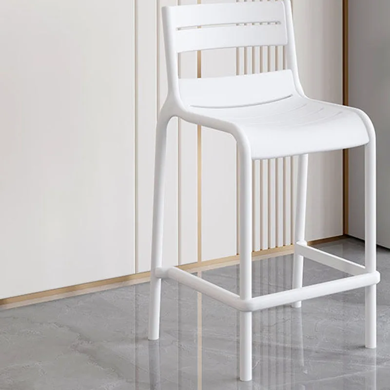 

Plastic Minimalist Bar Chairs High Modern Design Balcony Relaxing Barstools Aesthetic Counter Taburete Alto Trendy Furniture