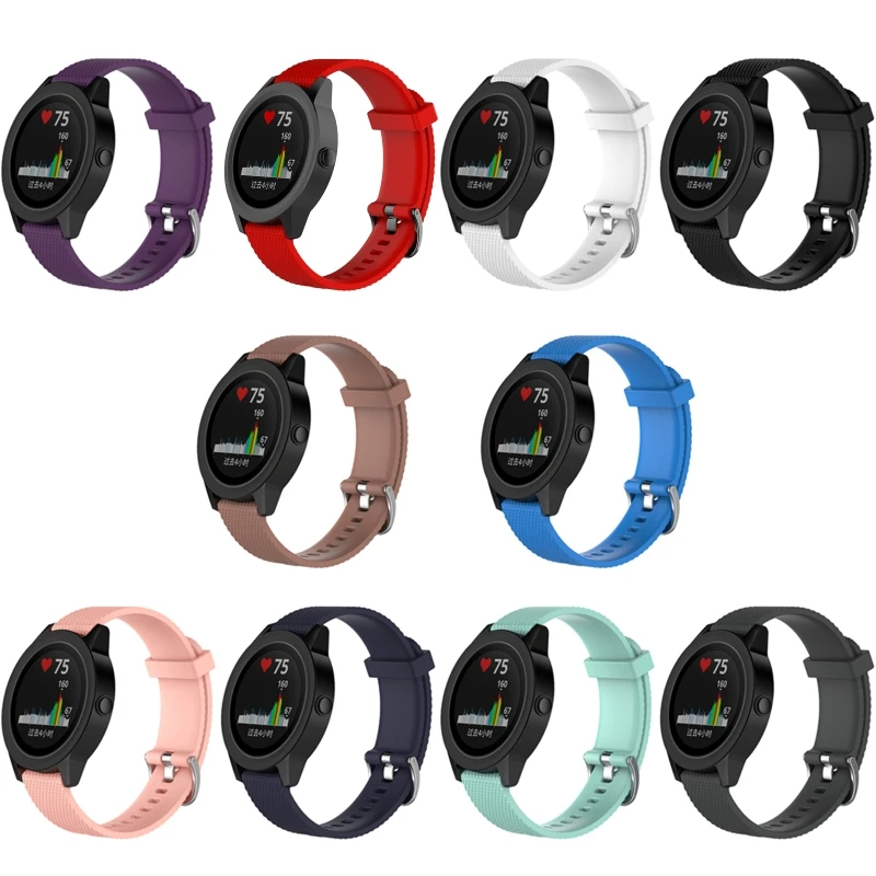 เหมาะสำหรับ Vivoactive 3/สำหรับ Band กีฬาแบบปรับได้ซิลิโคนสายรัดข้อมือสร้อยข้อมือกันน้ำทนทาน