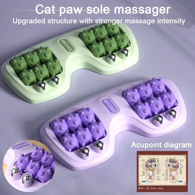 

Multi functional cat paw sole massager with cat paw design. Acupoint pressing promotes blood circulation and body relaxation