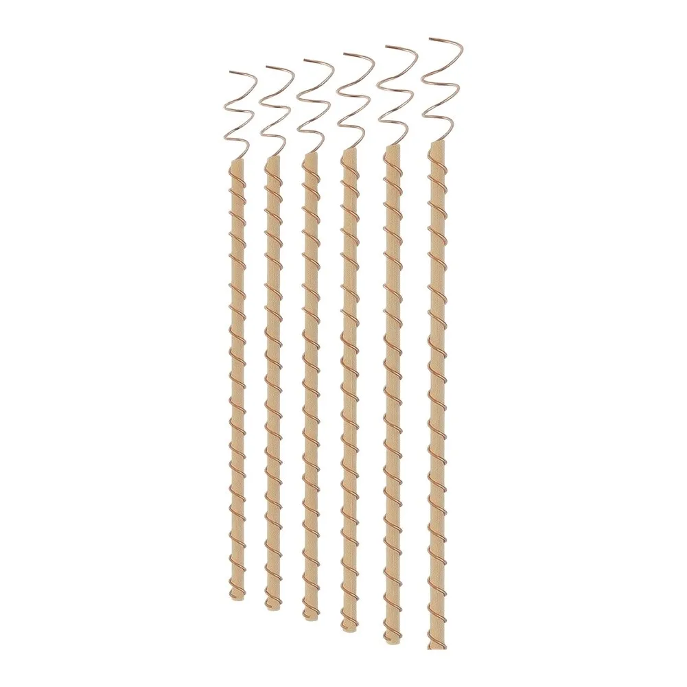 Plant Support Stakes Designed for Electroculture Effect with Copper Conductor and Wooden Structure 11.8 Inch 6 Pack
