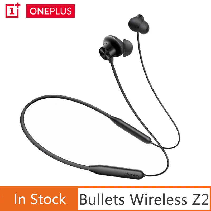 Original OnePlus Bullets Wireless Z2 Bluetooth Magnetic Control Mic In Ear Earphone Dynamic Fast Charge Bullets Wireless Z2