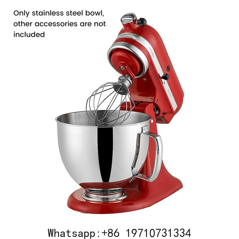 Replacement 304 Stainless Steel Mixer Bowl, Compatible with Kitchenaid Classic & Artisan Series 4.5QT/5QT Mixer, Dishwasher Safe