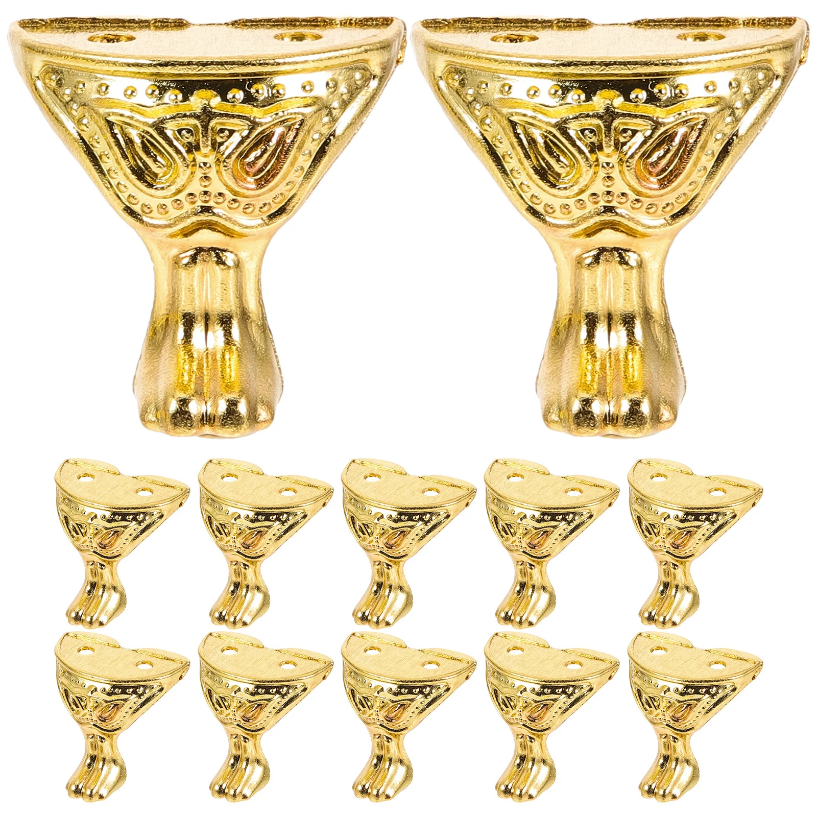 12 個装飾コーナープロテクター亜鉛合金ボックスフィートジュエリーチェスト用木製ケース収納ボックス金属ハードウェア継手