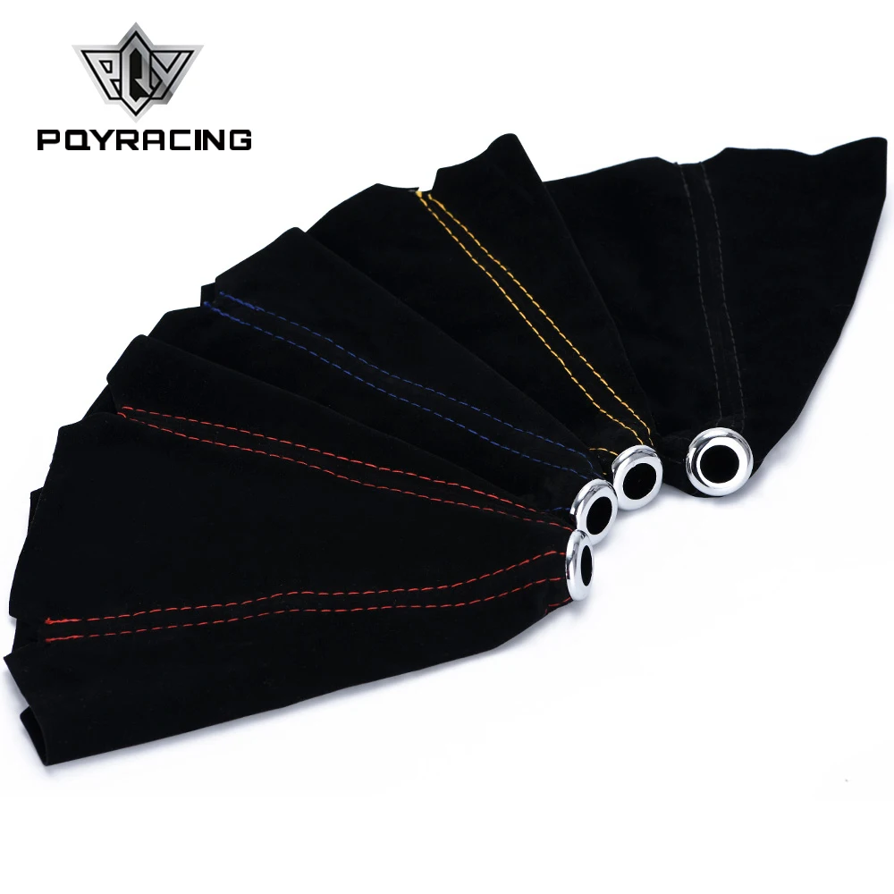 16mm Universal Suede Leather Car Gear Shift Collars Carbon Fiber Auto Car Manual Stick Shifter Knob Gear Shift Boot Cover Gaiter