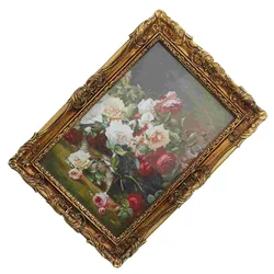 European Style Resin Relief Retro Picture Frame Wall Hanging Desk Decor Vintage Display Photo Holder Home Office