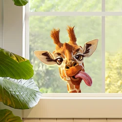 Charming Giraffe Window Cling-Removable Self-Adhesive Decor For Bedroom & Living Room For Home  Decoration Decals S130