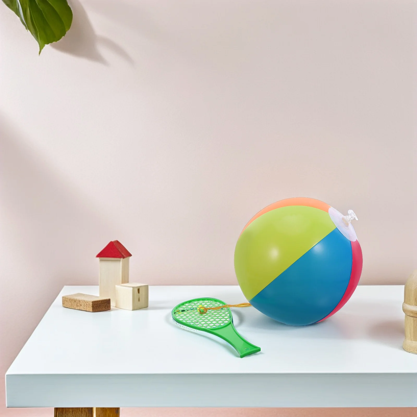 5 pièces jouets de plein air pour les tout-petits plage Sport balle gonflable été sauter piscine enfants raquette gonflable Handball Sports