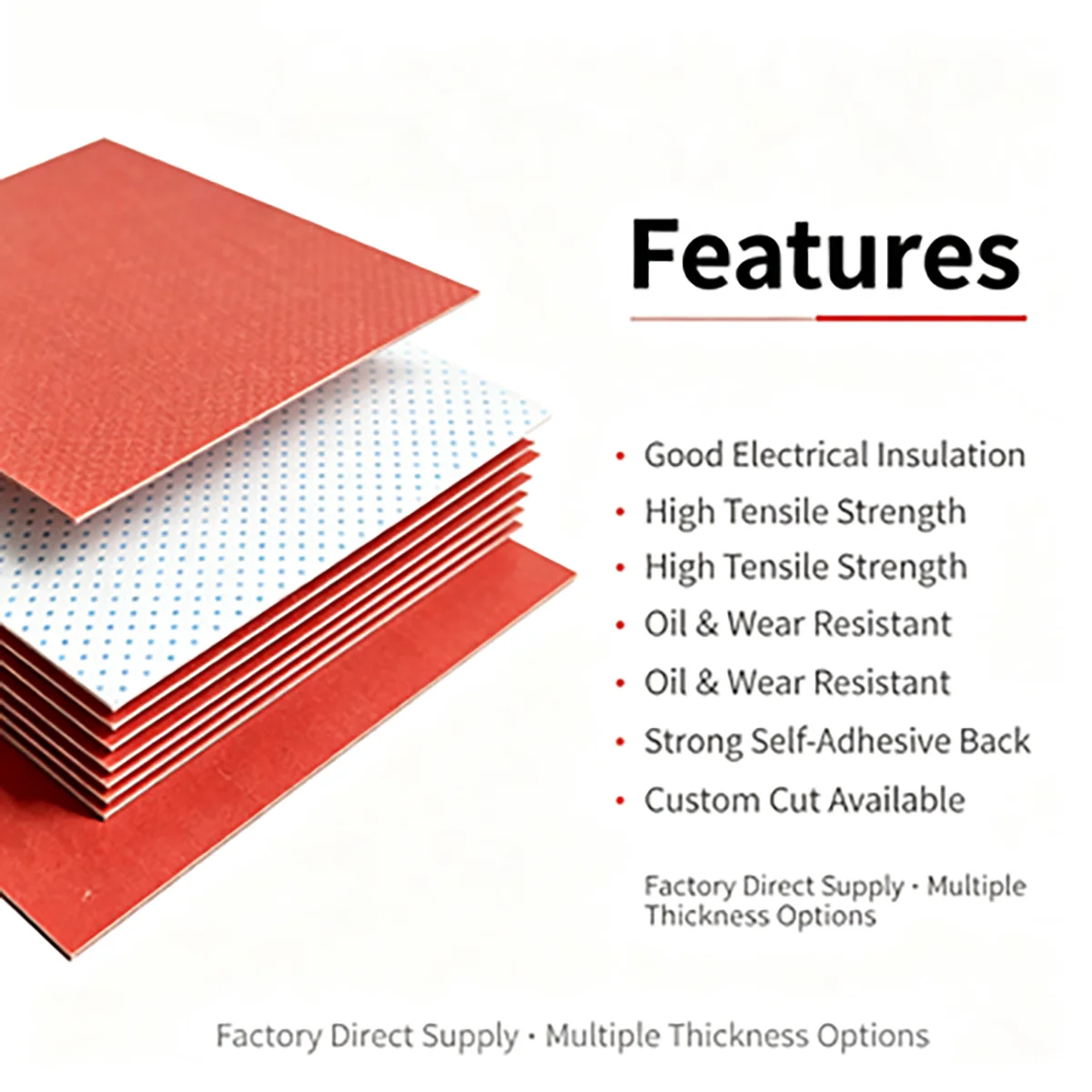 Adhesive Backed Vulcanized Fiber Sheet Insulation Gasket Material for Industrial DIY Machining Spacer Pads