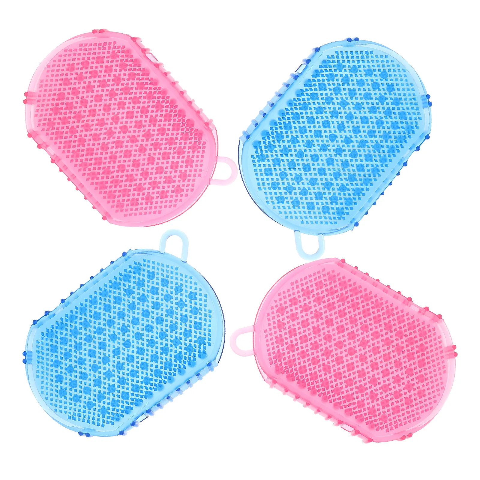 

4Pcs Meridian Massage Brushes Double Sided Soft Pocket Palm Combs Scalp Body Spa Cleaning Multipurpose Meridian Brush