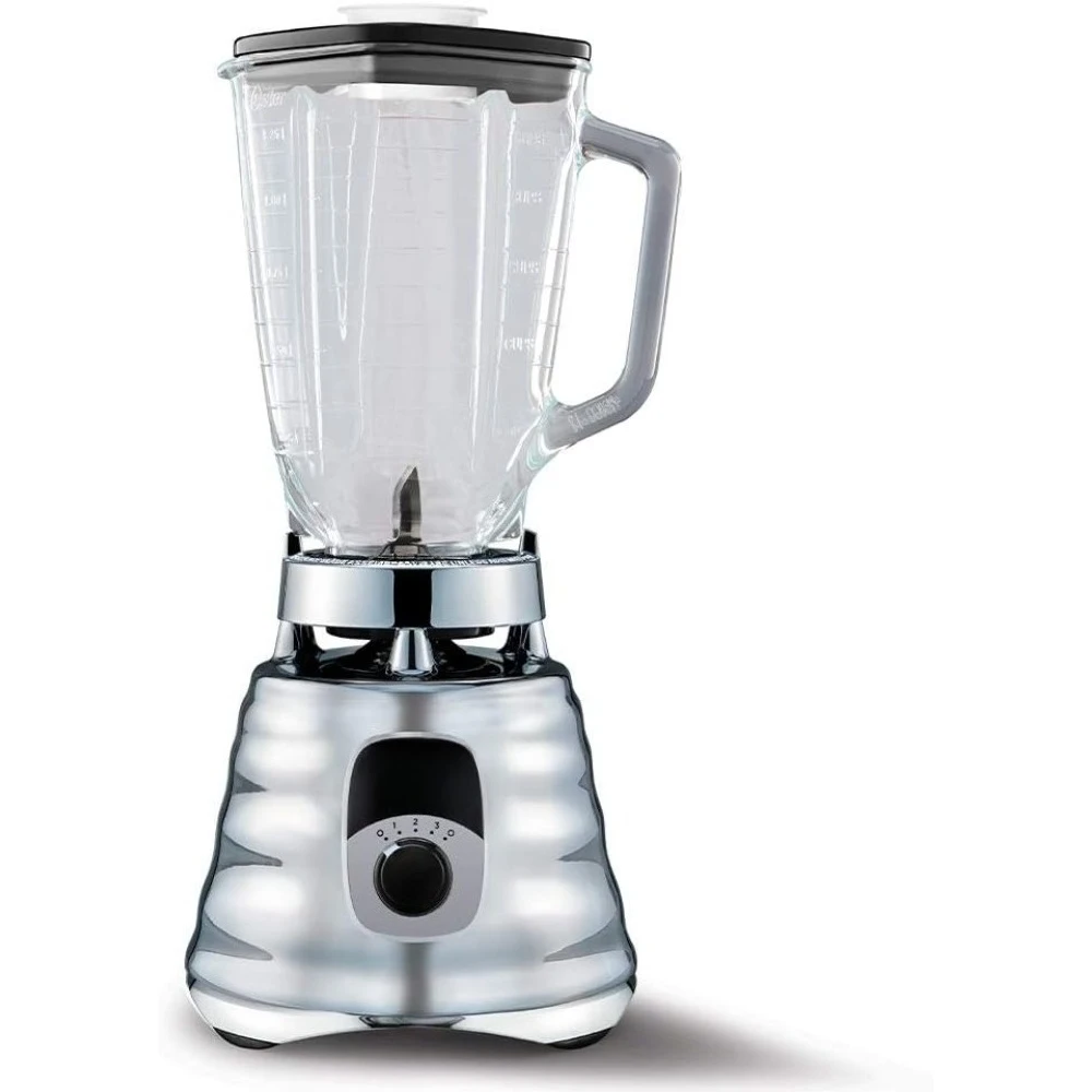 

Original 3 Speed Chrome Blender with 6X Durable Motor 10X Stronger 5 Cup Glass Jar