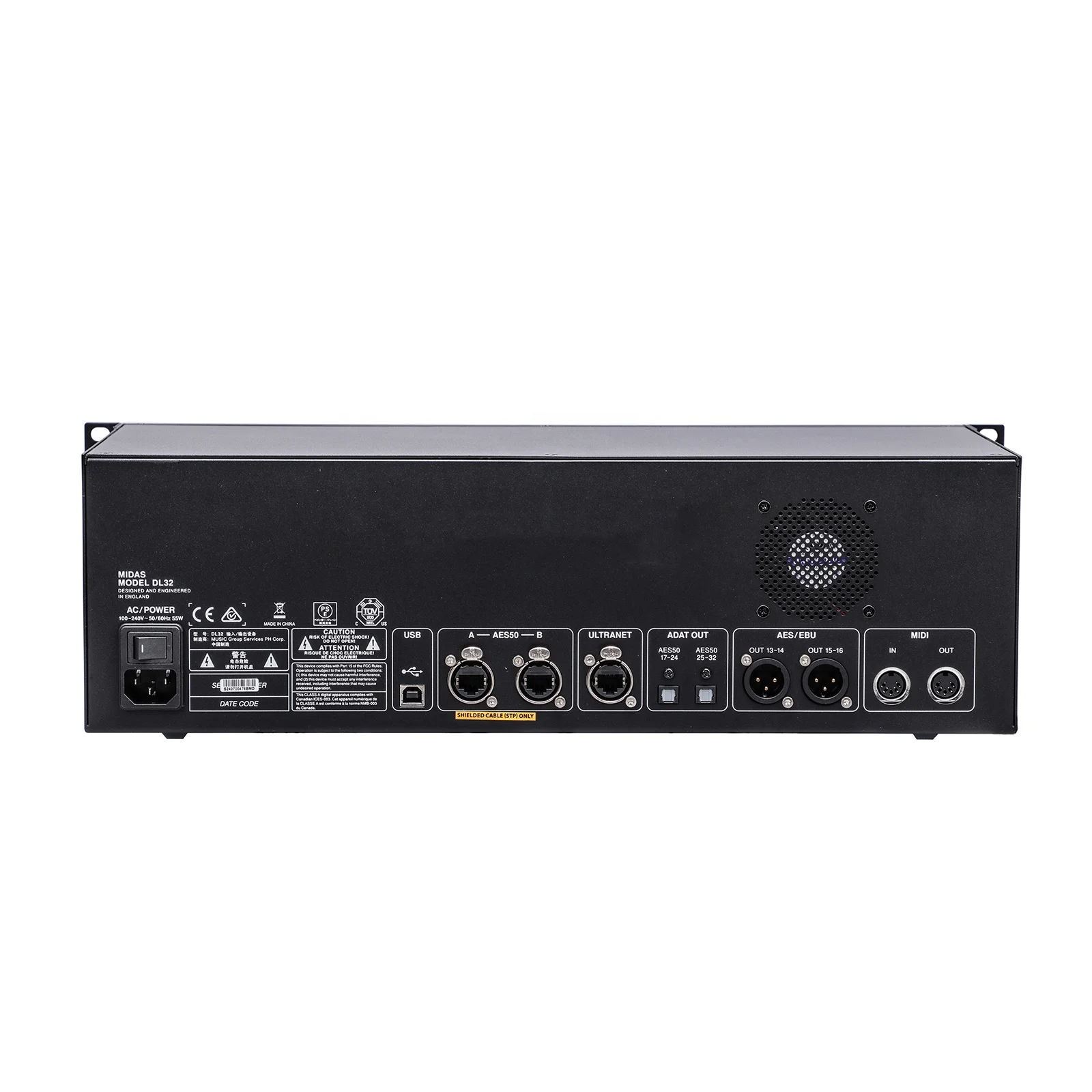 Caixa de palco DL32 de 32 entradas e 16 saídas