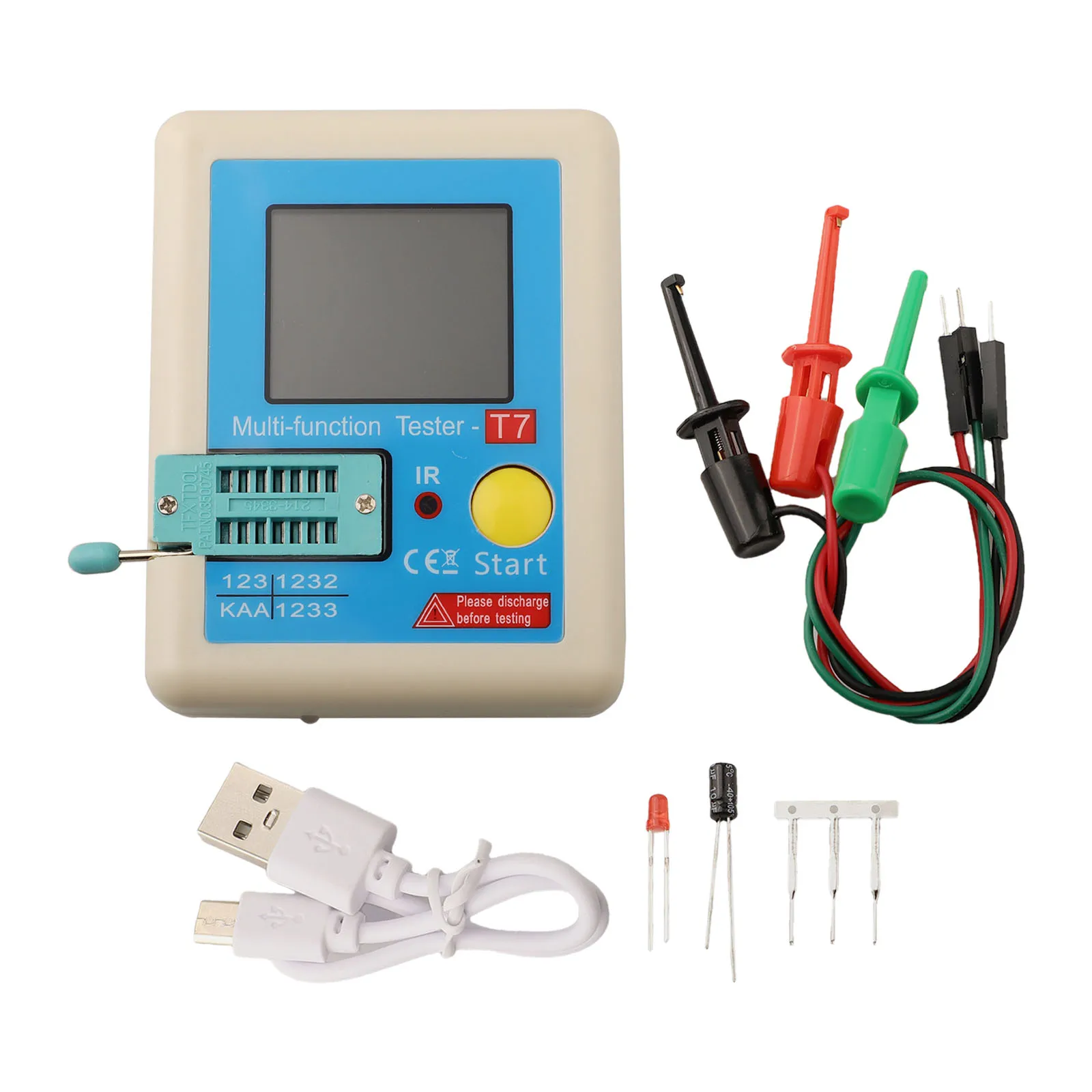 Diode Triode Tester Multi-function Transistor Tester Capacitor And Resistor IR Remote Control Decoding Infrared Wave Detection