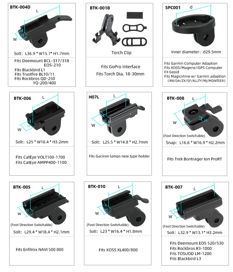 Fahrrad Front Licht Stehen Halterung Gabel Montieren Installieren MTB Scheinwerfer Taschenlampe Halter Passt Gaciron/Rockbros/CatEye/Trerk