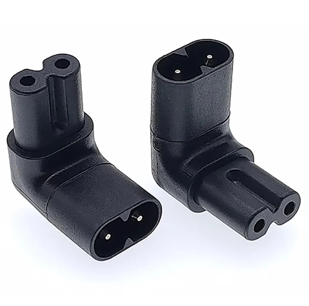 

90 Degree Left & Right Angled AC Power Adapter Male Female Extension connector