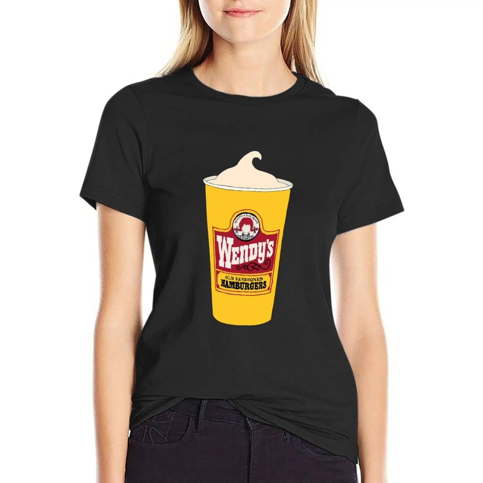 Wendy's Vanilla Frosty T-Shirt Blouse hippie clothes Women tops