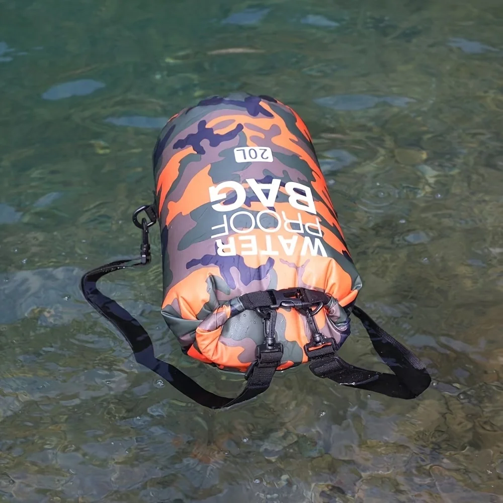 10L Outdoor Camouflage Waterproof Portable Diving Dry Bag PVC Coating Swimming Rowing Kayaking Drifting HikingOutdoor Sports Bag