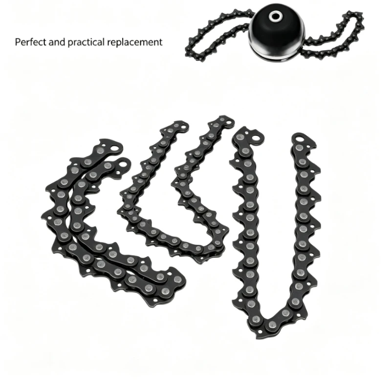 65Mn Lawn Mower Chain Trimmer Head Universal Grass Blade Chain Replacement Parts for Garden Trimmer Lawn Edger String Trimmer