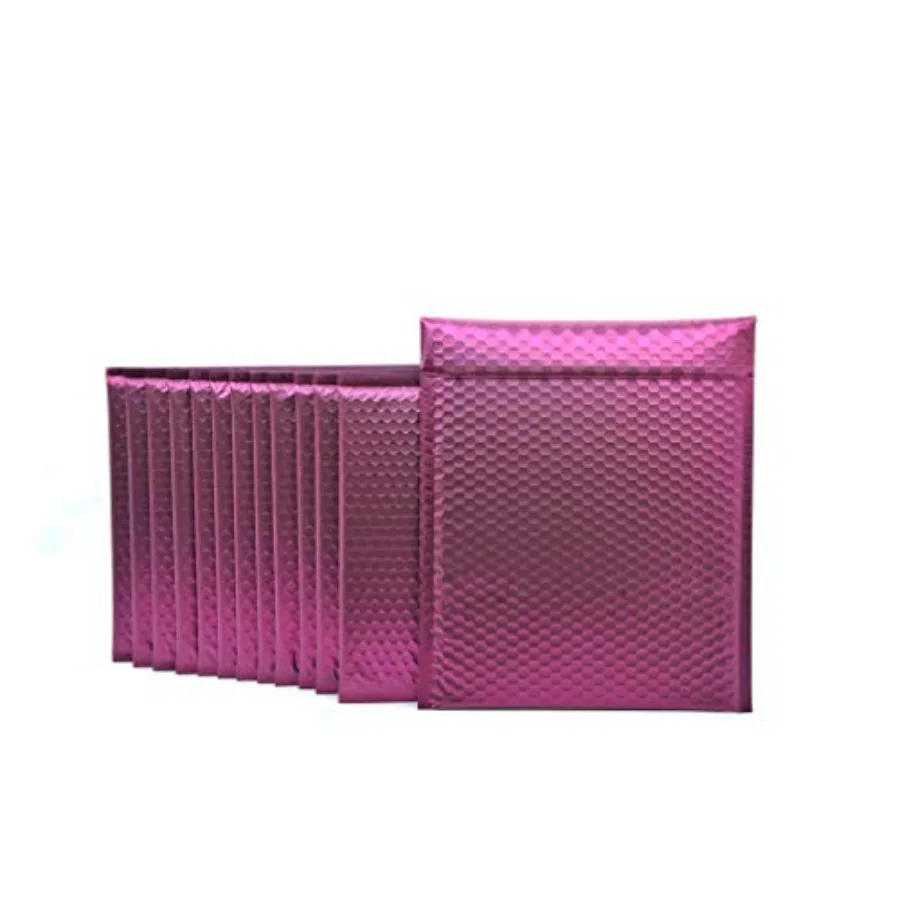 

ProLine Matte Metallic Bordeaux Wine Red Bubble Padded Mailers 4x8 Inch Self Seal Padded Envelopes 10