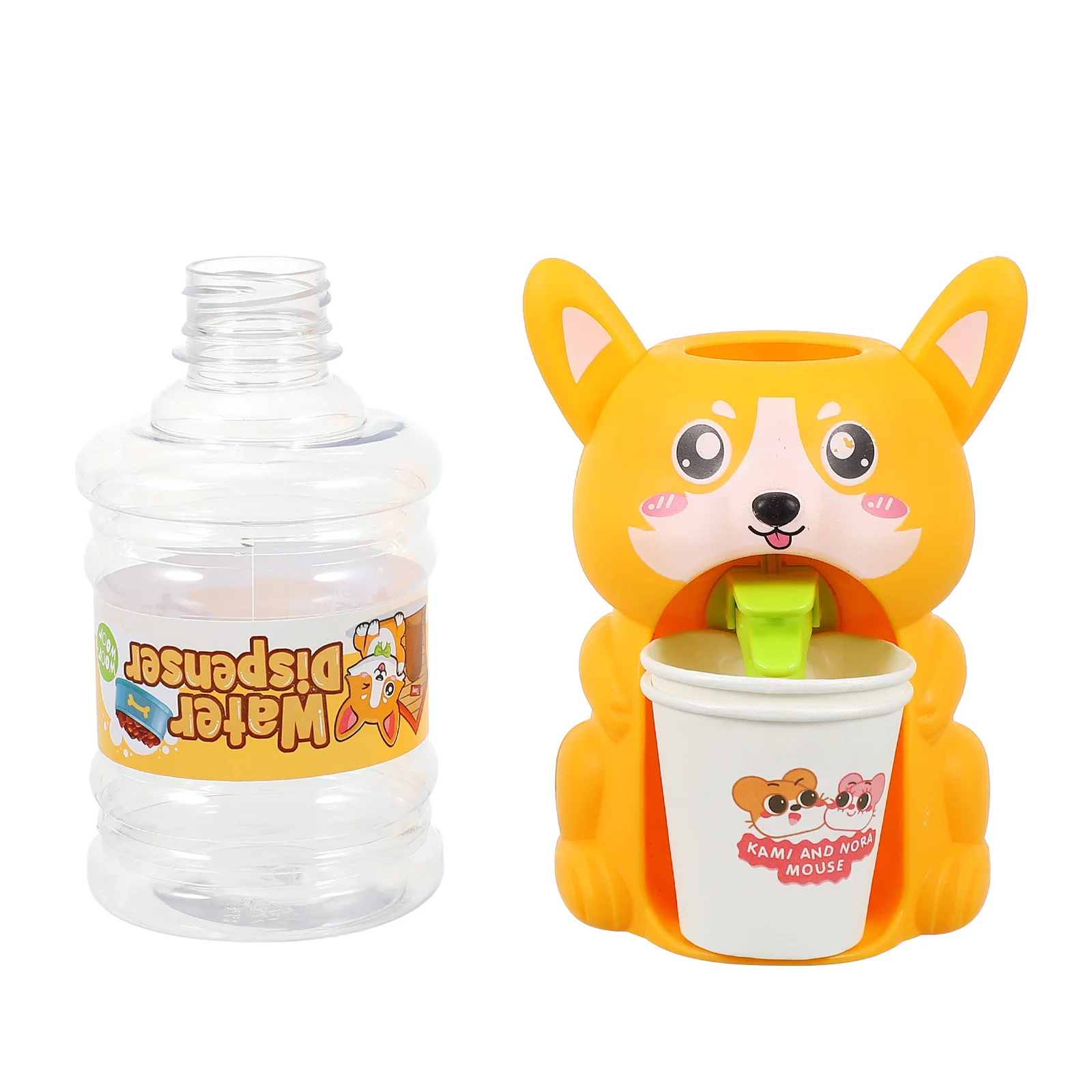 Mini corgi cão dispensador de água simulação forma bonito fácil limpo portátil fingir jogar crianças presente cena vida em miniatura
