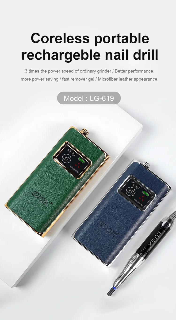 المهنية مانيكير الكهربائية مسمار الحفر آلة 35000 دورة في الدقيقة اللاسلكي ملف الأظافر قابلة للشحن طاحونة تلميع الأظافر للأظافر #2