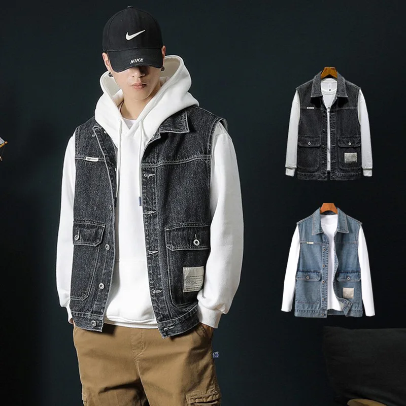 

Новый мужской жилет, носимый 150 кг, черный и синий, два цвета, мужской жилет больших размеров