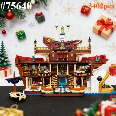 

Наборы строительных блоков «Ресторан на море» 75640, совместимые с деталями Lego, подходят для рождественских подарков, 3402 детали.