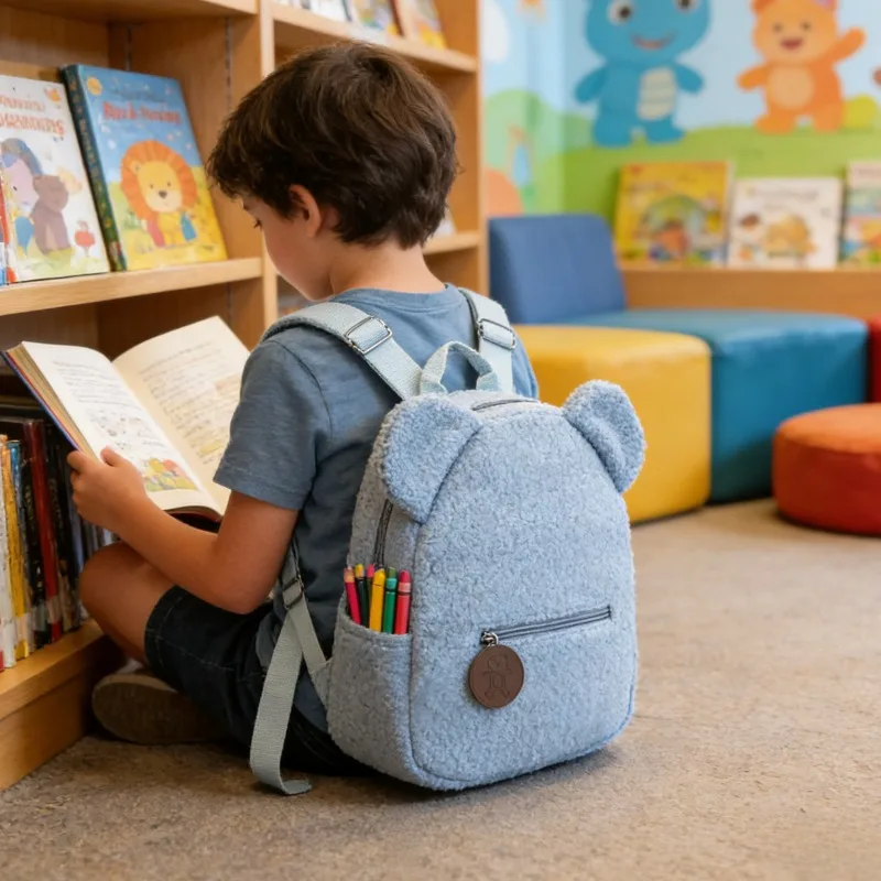 

Новый плюшевый рюкзак 2026 года с милыми медвежьими ушками, легкий, прочный, детский, с мультяшным дизайном, модный и стильный